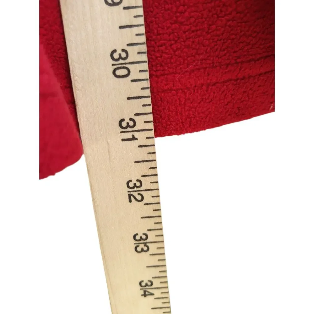 KingSize Mens 5XL Fleece Jacket Red Black Full Zip Big & Tall Pockets